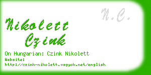 nikolett czink business card